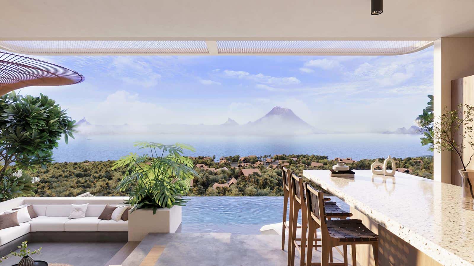 BEAUTIFUL 2 BEDROOM VILLA WITH OCEAN VIEW FOR SALE LEASEHOLD IN NUSA PENIDA BE-945 
